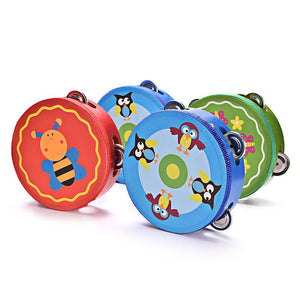 Wooden Drum Rattles Tambourine